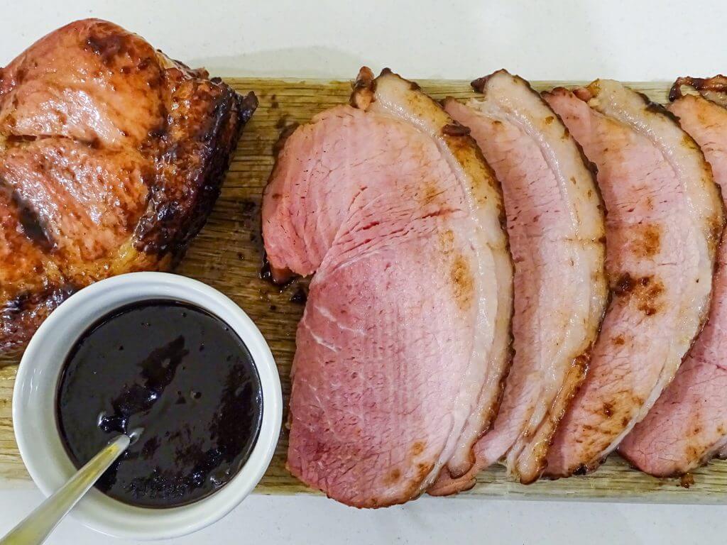 black garlic ginger glazed gammon