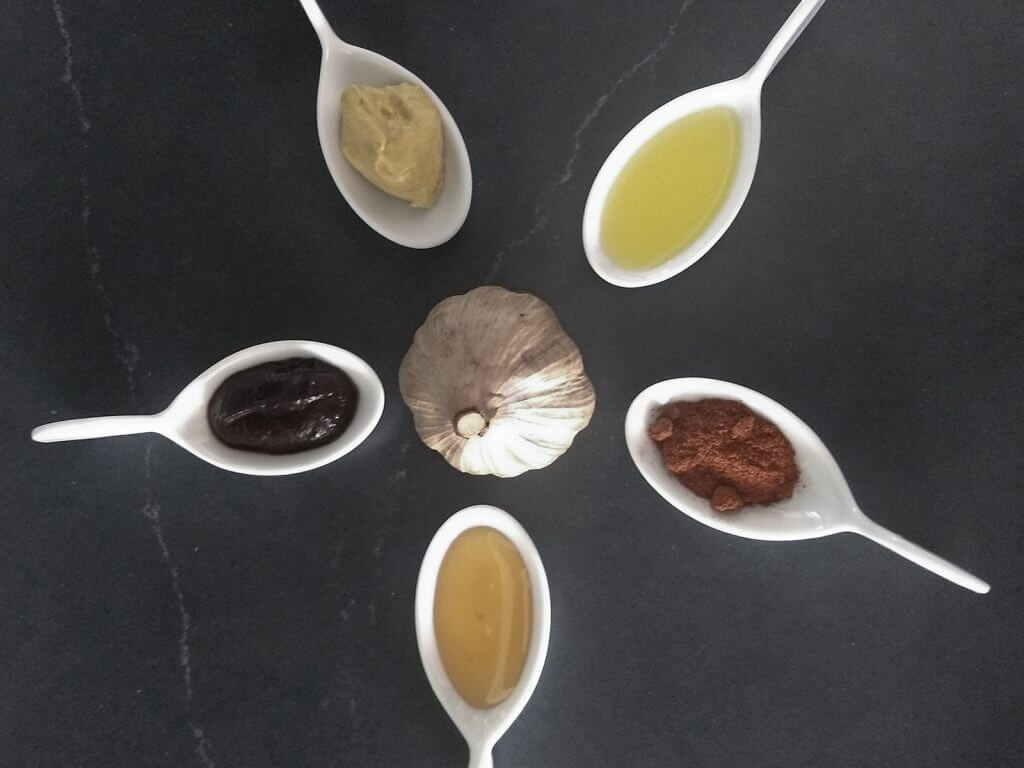 black garlic honey mustard marinade