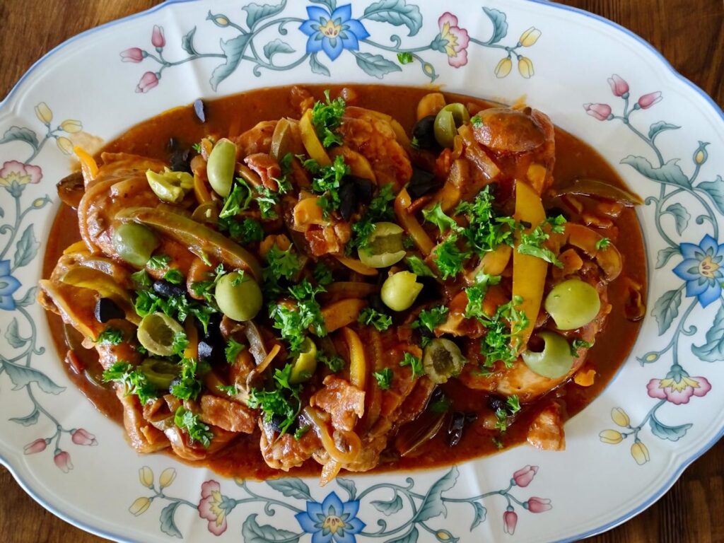 Black Garlic Chicken Cacciatore