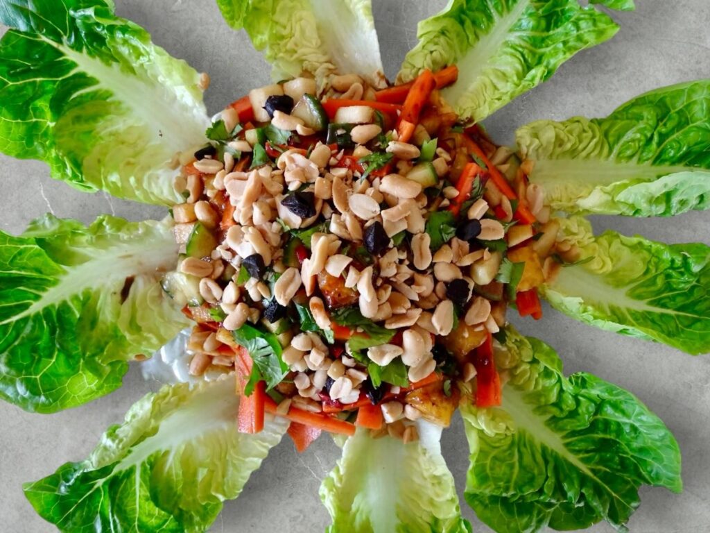 Black Garlic Rojak salad