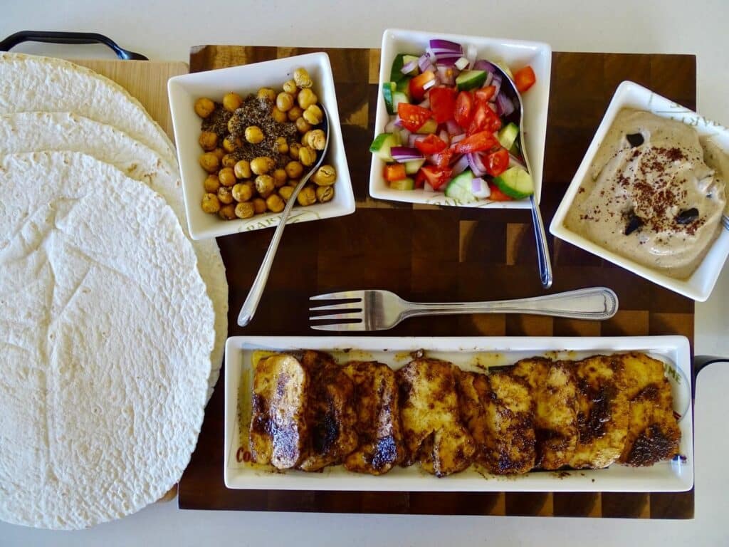 black garlic Shawarma wrap