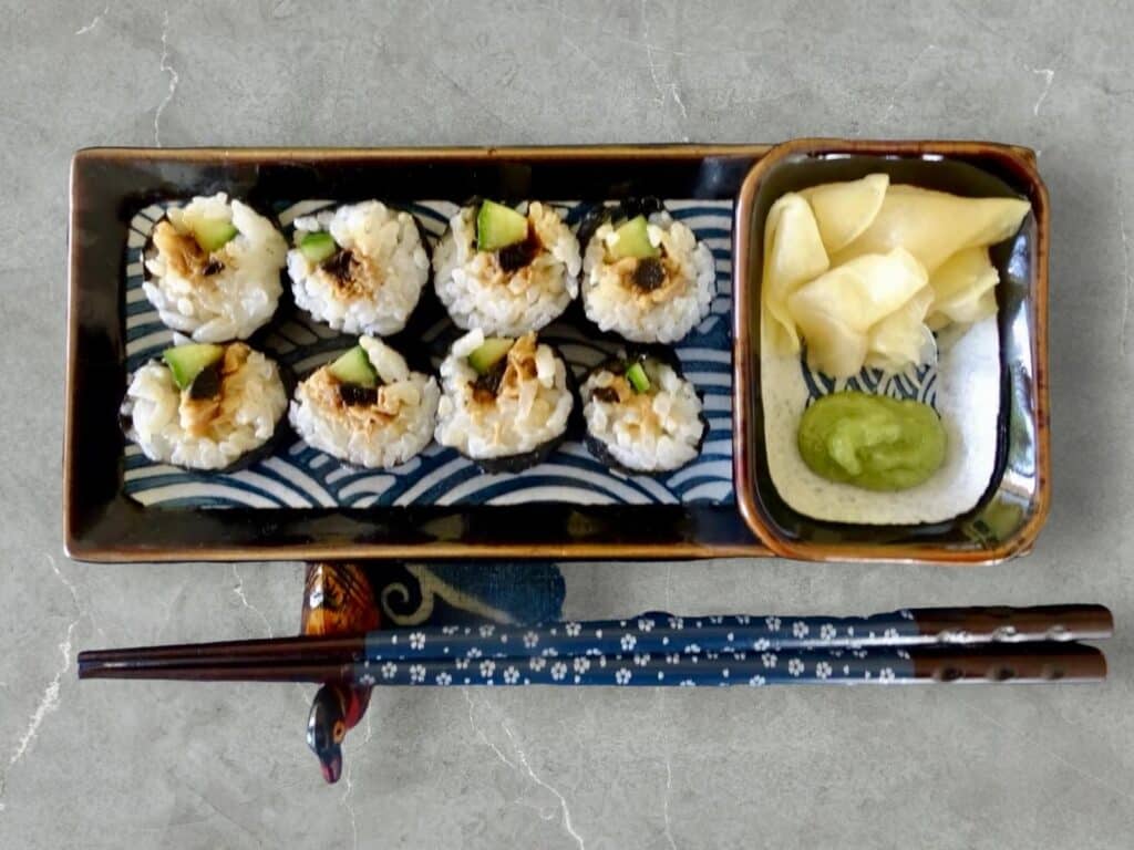 black garlic sushi