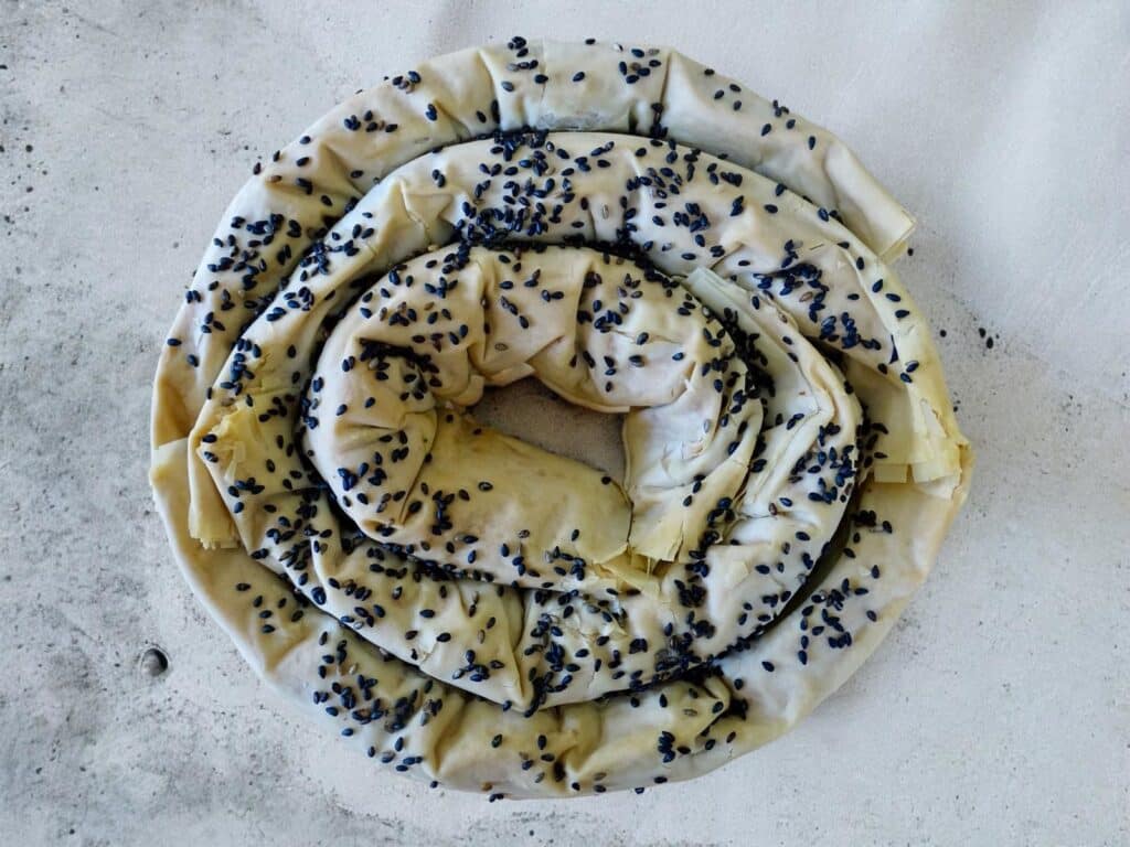 black garlic vegan chard spanakopita