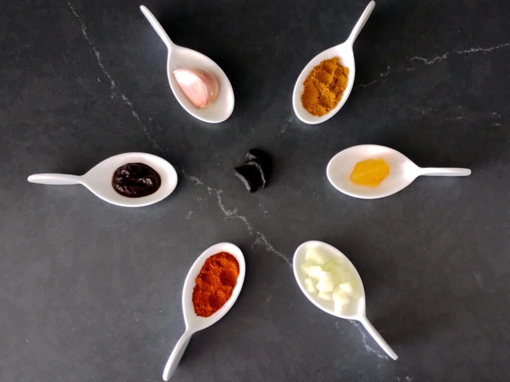 black garlic Indian style marinade